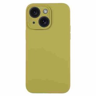 For iPhone 15 Plus Pure Color Liquid Silicone Fine Pore Phone Case(Willow Green)