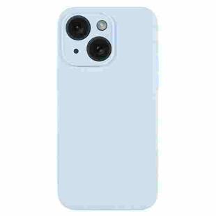 For iPhone 15 Pure Color Liquid Silicone Fine Pore Phone Case(Sky Blue)