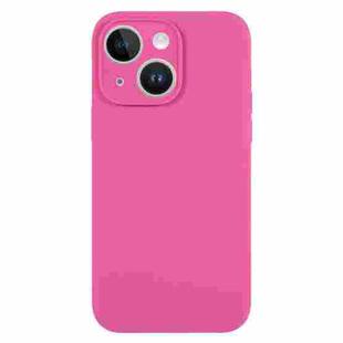 For iPhone 14 Plus Pure Color Liquid Silicone Fine Pore Phone Case(Pitaya)