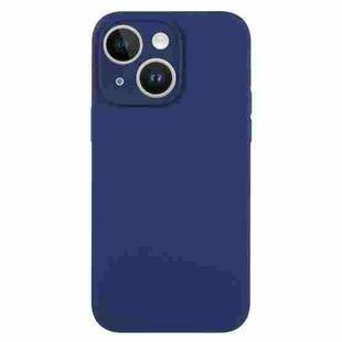 For iPhone 14 Pure Color Liquid Silicone Fine Pore Phone Case(Royal Blue)