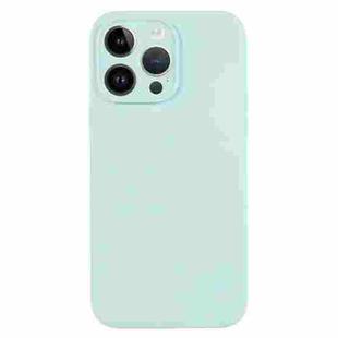 For iPhone 14 Pro Pure Color Liquid Silicone Fine Pore Phone Case(Turquoise)