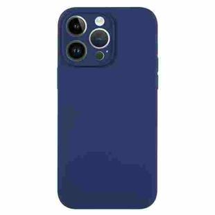 For iPhone 14 Pro Max Pure Color Liquid Silicone Fine Pore Phone Case(Royal Blue)