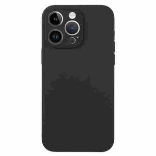 For iPhone 13 Pro Max Pure Color Liquid Silicone Fine Pore Phone Case(Black)