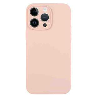 For iPhone 13 Pro Max Pure Color Liquid Silicone Fine Pore Phone Case(Sand Pink)