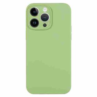 For iPhone 13 Pro Max Pure Color Liquid Silicone Fine Pore Phone Case(Mint Green)