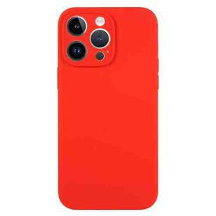 For iPhone 13 Pro Max Pure Color Liquid Silicone Fine Pore Phone Case(Red)