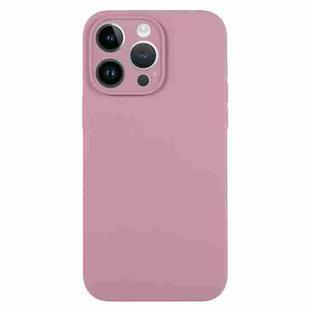 For iPhone 13 Pro Max Pure Color Liquid Silicone Fine Pore Phone Case(Black Currant)