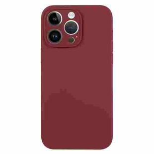 For iPhone 13 Pro Max Pure Color Liquid Silicone Fine Pore Phone Case(Plum)