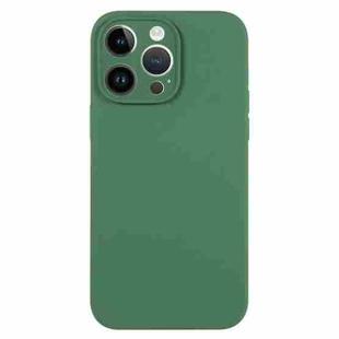 For iPhone 13 Pro Pure Color Liquid Silicone Fine Pore Phone Case(Clover Green)