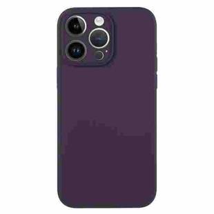 For iPhone 13 Pro Pure Color Liquid Silicone Fine Pore Phone Case(Berry Purple)