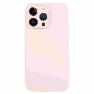 For iPhone 13 Pro Pure Color Liquid Silicone Fine Pore Phone Case(Grey Pink)