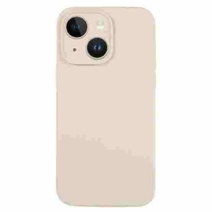 For iPhone 13 Pure Color Liquid Silicone Fine Pore Phone Case(Antique White)
