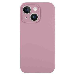 For iPhone 13 Pure Color Liquid Silicone Fine Pore Phone Case(Black Currant)