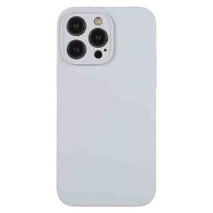 For iPhone 12 Pro Max Pure Color Liquid Silicone Fine Pore Phone Case(Grey Blue)
