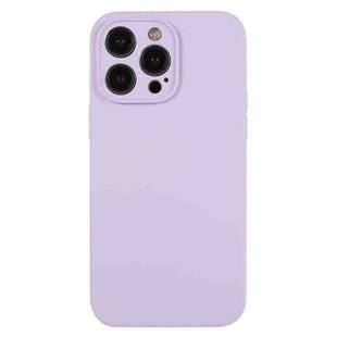 For iPhone 12 Pro Max Pure Color Liquid Silicone Fine Pore Phone Case(Lilac Purple)