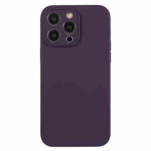 For iPhone 12 Pro Pure Color Liquid Silicone Fine Pore Phone Case(Berry Purple)
