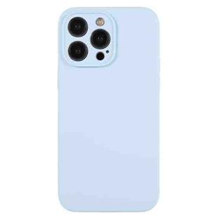 For iPhone 12 Pro Pure Color Liquid Silicone Fine Pore Phone Case(Sky Blue)