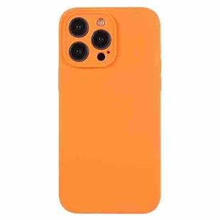 For iPhone 12 Pro Pure Color Liquid Silicone Fine Pore Phone Case(Orange)