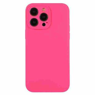 For iPhone 12 Pro Pure Color Liquid Silicone Fine Pore Phone Case(Fresh Pink)