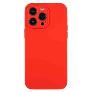 For iPhone 12 Pro Pure Color Liquid Silicone Fine Pore Phone Case(Red)
