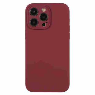 For iPhone 12 Pro Pure Color Liquid Silicone Fine Pore Phone Case(Plum)