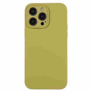 For iPhone 12 Pro Pure Color Liquid Silicone Fine Pore Phone Case(Willow Green)