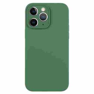 For iPhone 11 Pro Max Pure Color Liquid Silicone Fine Pore Phone Case(Clover Green)