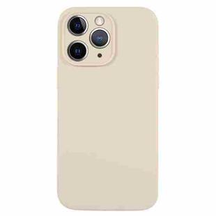 For iPhone 11 Pro Max Pure Color Liquid Silicone Fine Pore Phone Case(Antique White)
