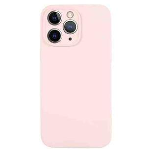 For iPhone 11 Pro Max Pure Color Liquid Silicone Fine Pore Phone Case(Grey Pink)