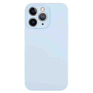 For iPhone 11 Pro Max Pure Color Liquid Silicone Fine Pore Phone Case(Sky Blue)