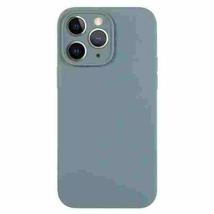 For iPhone 11 Pro Max Pure Color Liquid Silicone Fine Pore Phone Case(Pine Needle Green)