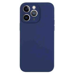 For iPhone 11 Pro Max Pure Color Liquid Silicone Fine Pore Phone Case(Royal Blue)