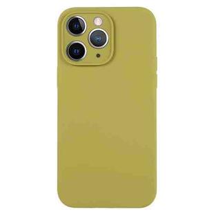For iPhone 11 Pro Max Pure Color Liquid Silicone Fine Pore Phone Case(Willow Green)