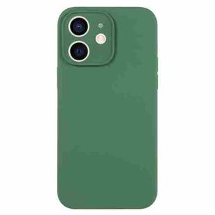 For iPhone 11 Pure Color Liquid Silicone Fine Pore Phone Case(Clover Green)