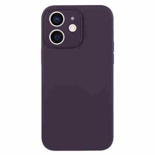 For iPhone 11 Pure Color Liquid Silicone Fine Pore Phone Case(Berry Purple)