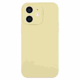 For iPhone 11 Pure Color Liquid Silicone Fine Pore Phone Case(Creamy Yellow)