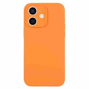 For iPhone 11 Pure Color Liquid Silicone Fine Pore Phone Case(Orange)