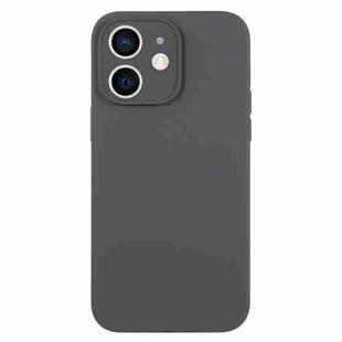 For iPhone 11 Pure Color Liquid Silicone Fine Pore Phone Case(Charcoal Black)