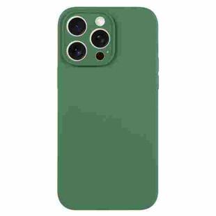 For iPhone 16 Pro Max Pure Color Liquid Silicone Fine Pore Phone Case(Clover Green)