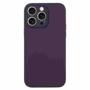 For iPhone 16 Pro Max Pure Color Liquid Silicone Fine Pore Phone Case(Berry Purple)