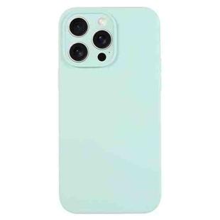 For iPhone 16 Pro Max Pure Color Liquid Silicone Fine Pore Phone Case(Turquoise)