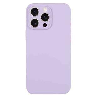 For iPhone 16 Pro Max Pure Color Liquid Silicone Fine Pore Phone Case(Lilac Purple)