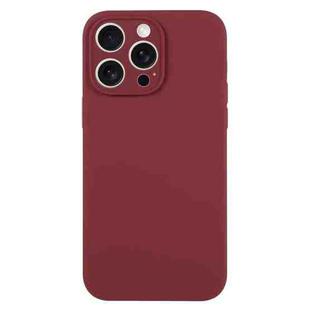 For iPhone 16 Pro Max Pure Color Liquid Silicone Fine Pore Phone Case(Plum)