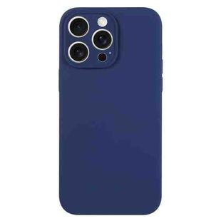 For iPhone 16 Pro Max Pure Color Liquid Silicone Fine Pore Phone Case(Royal Blue)