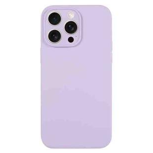 For iPhone 16 Pro Pure Color Liquid Silicone Fine Pore Phone Case(Lilac Purple)