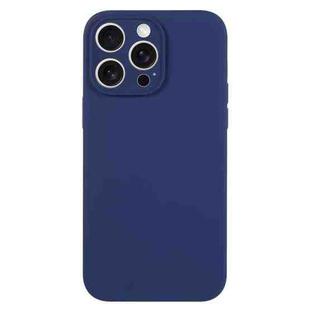 For iPhone 16 Pro Pure Color Liquid Silicone Fine Pore Phone Case(Royal Blue)