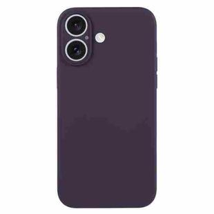 For iPhone 16 Plus Pure Color Liquid Silicone Fine Pore Phone Case(Berry Purple)