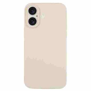 For iPhone 16 Plus Pure Color Liquid Silicone Fine Pore Phone Case(Antique White)