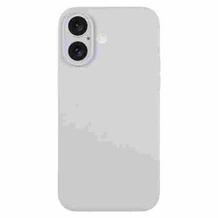 For iPhone 16 Plus Pure Color Liquid Silicone Fine Pore Phone Case(Grey Blue)