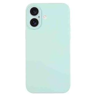 For iPhone 16 Plus Pure Color Liquid Silicone Fine Pore Phone Case(Turquoise)